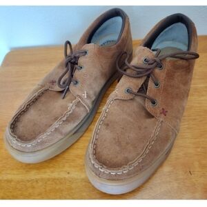 Hooey men's leather upper lace boat shoe loafer